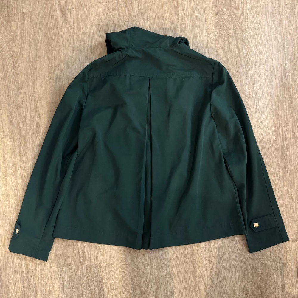 🆕 NWOT LOFT Modern Raincoat in Dark Emerald - Picture 3 of 11